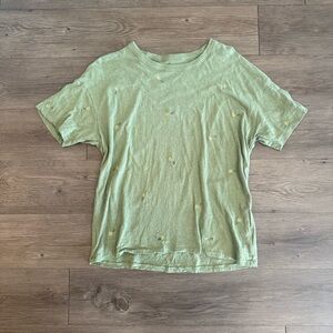 American Eagle Floral Embroidered T Shirt